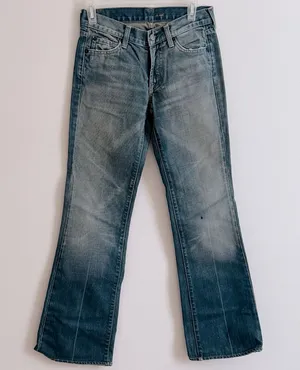 7 For All Mankind Blue Flare Jeans thumbnail 1