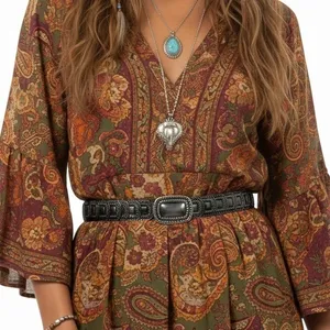 Womens Plated Metal Base Stretch Polyester Belt Silver Buckle ML thumbnail 1