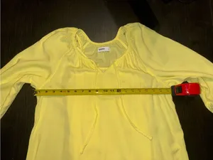 Women's Sonoma Goods For Life® Linen-Blend Midi Dress Butter Yellow Size S thumbnail 4
