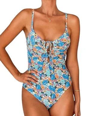 CUPSHE one piece floral swimsuit M thumbnail 1