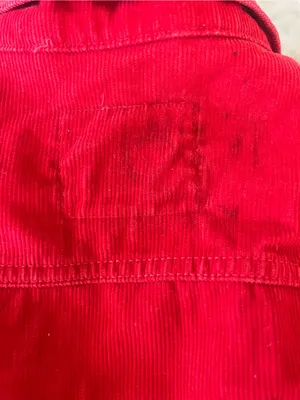 LEVI’S PREMIUM Red Corduroy Cropped Trucker Jacket - Medium White Tab thumbnail 10