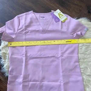 NWT Lambda Acadia Stella Every Day Scrub Top M Pink Lilac Size M thumbnail 7