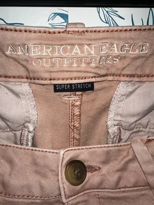 American Eagle Outfitters Pink Tan Denim Shorts thumbnail 4