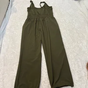 Abercrombie & Fitch Womens Green Jumpsuit MP Traveling Preppy Workout Casual thumbnail 3