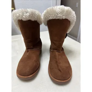 Calistoga Women’s Brown Faux Fur Winter Boots Cozy Warm Casual thumbnail 6