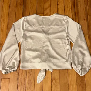 Abercrombie Cream/Beige Satin Top thumbnail 2