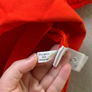 NWT Madewell Puff-Sleeve Tee red women's small minimal boho career summer casual thumbnail 6