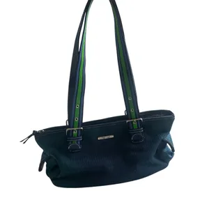 The Sak Crochet Knit‎ Blue Shoulder Bag Handbag Satchel Purse thumbnail 4
