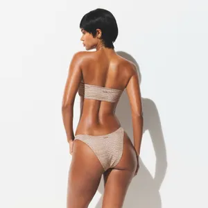 Skims Swim Cheeky Tanga Bottom Dune Crocodile Print Size Large thumbnail 2