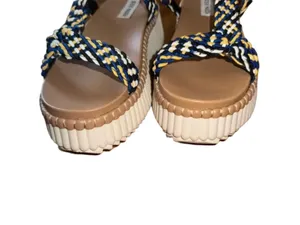 Steve Madden Silas Blue Multi platform sandal SIZE 8 thumbnail 3