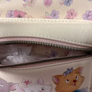 Loungefly x Disney mini backpack Aristocrats Color Cream & Floral NWT thumbnail 6