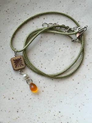 Handmade Czech glass beads mix boho fairy whimsy retro necklace🌿✨ thumbnail 5