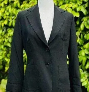 Banana Republic 8 stretch black wool lined Womens blazer thumbnail 1