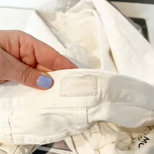 Mother The Hustler High Waisted Ankle Fray Jeans Fairest Of Them All White 24 thumbnail 6