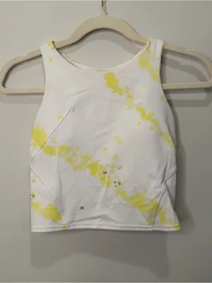 Lululemon Invigorate Training Tank Top Cross Court Wash Electric Lemon Size 6 thumbnail 3