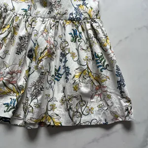 AMUR Zazie Floral Mini Shift Dress Organic Cotton Tiered Babydoll Print Size 10 thumbnail 12