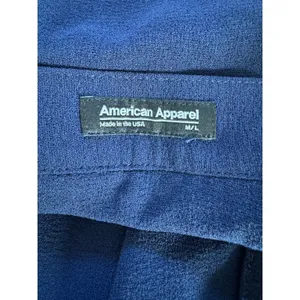 American Apparel Navy Blue Adjustable Self-Tie Wrap Mini Skirt thumbnail 8