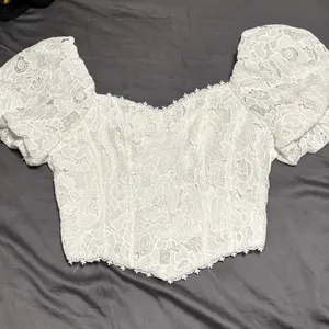 Buckle Lace Top White thumbnail 1