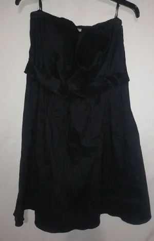 Janette Plus L Strapless Black Formal Mini Dress Funeral thumbnail 1