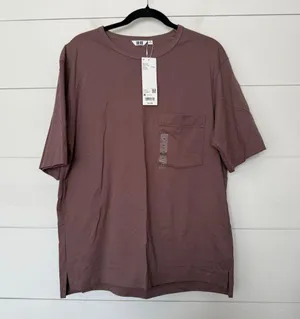 Uniqlo Women’s Medium Brown Cotton Wide Fit Shirt New Minimalist Capsule thumbnail 1