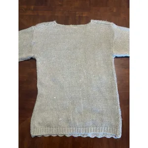 Vintage Bobbie Brooks Womens Sweater Beaded Floral Hand Knitted Cottage Cute Y2K thumbnail 6