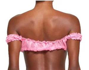 Skims Romance Chiffon Crop Top Bubblegum Size XXS thumbnail 2