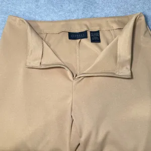 Express Flare Leg Pants Women's 5/6 Regular Camel Tan‎ High Rise EUC thumbnail 4