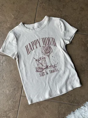 American Eagle Ribbed Graphic Baby Tee thumbnail 2