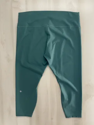 LULULEMON womens green align high rise crop stretch leggings workout lounge yoga thumbnail 2