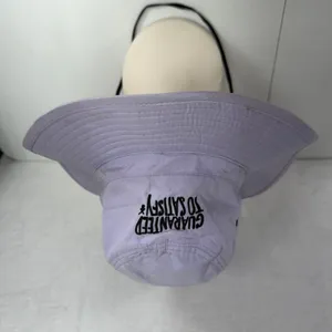 Dutch Bros OS Bucket Hat Lavender Guaranteed To Satisfy Embroidered Sun Hat thumbnail 2