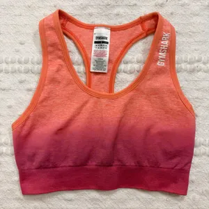 Gymshark Adapt Ombre Seamless Sports Bra Orange‎ Pink Racerback GLSB5546 Small thumbnail 1