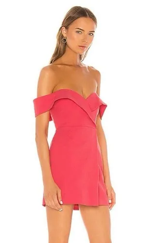 NEW NBD Ferreira Pink Sleeveless V-Neck Zipper Mini Tank Wrap Sheath Dress Sz M thumbnail 2