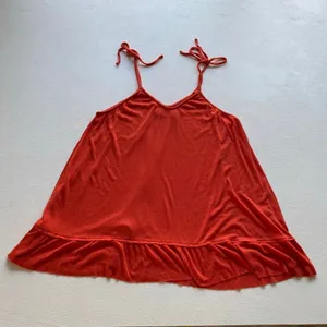 FP Beach Free People Red Tie Strap Swing Tunic Tank Top Medium thumbnail 2