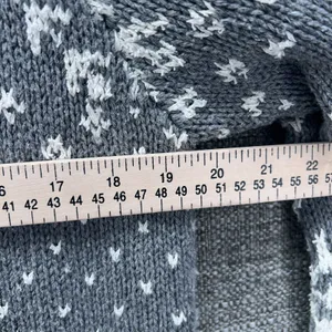 Vintage Fair Isle Snowflakes Sweater‎ Gray Small thumbnail 8