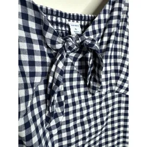 Old Navy Flowy Blue & White Gingham Twist-Front Cami Top XL- Cottagecore Girly thumbnail 2