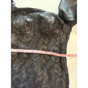 Eliza J Black Dress Sequin Lace Off Shoulder Puff Sleeve Size 4 Glam Cocktail thumbnail 13