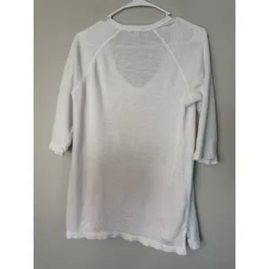 James Perse lightweight cotton jersey scoop-neck tunic top Sz 2 White thumbnail 2