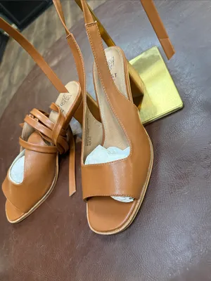Women’s Tan Leather Lace-Up Sandals thumbnail 2
