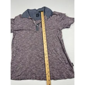 Hugo Boss‎ Slim Fit Heathered Polo Shirt with Chambray Collar women's M thumbnail 3
