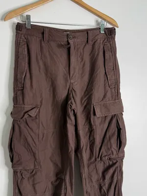 Aritzia Tna Cotton Cargo Pants Brown Utility Parachute Joggers Size 6 thumbnail 5