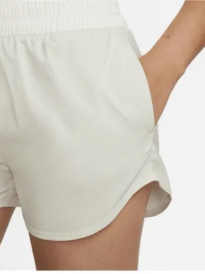 Nike Women's Athletic Shorts in Sage Green with White Waistband thumbnail 4