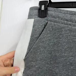 PINK Victoria's Secret gray pull‎ on fleece lined pocket jogger sweatpants large thumbnail 2