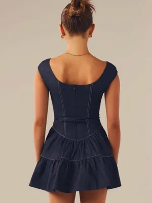 Peppermayo Isabella Denim Bustier Dress - Indigo 6 thumbnail 10