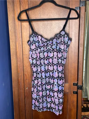 Free People Womens Velvet Burnout Mini Dress Medium Purple Floral Lace Y2K Fairy thumbnail 2