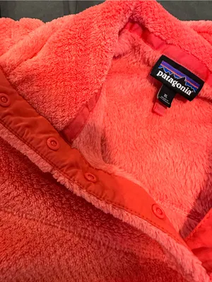 Patagonia Re-Tool Snap-T Sz:XL Pullover coral Polartec fleece chest pocket Soft. thumbnail 7