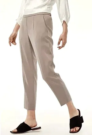 Babaton by Aritzia Conan Tailored High-Waist Ankle Pants in Taupe thumbnail 1