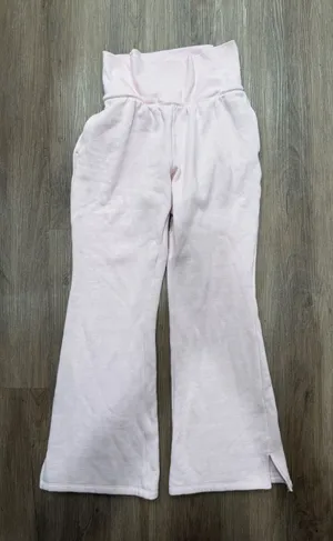 PINK Victoria's Secret Light Pink Flare‎ Sweatpants Foldover Waistband Small thumbnail 1