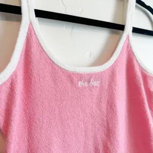 The Bar | Carter Terry Cloth Tank & Wide Leg Sweatpants Set in Pink | Med/Large thumbnail 8