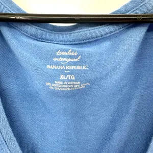 Banana Republic Size‎ XL Tank Blue Sleeveless Scoop Neck Undershirt Layer Basics thumbnail 3