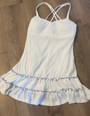 Halara Ribbed Knit Sleeveless Frill Mini Casual Dress thumbnail 1